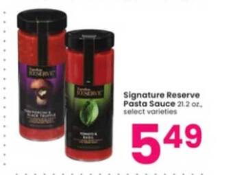 Albertsons Signature reserve pasta sauce offer