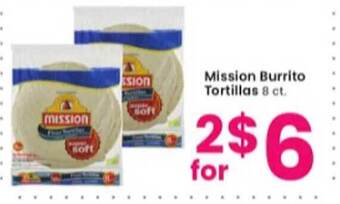 Albertsons Mission burrito tortillas offer