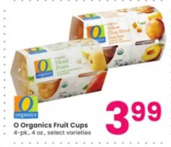 Albertsons O organics fruit cups offer