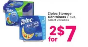 Albertsons Ziploc storage containers offer