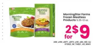 Albertsons Morningstar farms frozen meatless products offer
