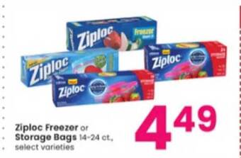 Albertsons Ziploc freezer or storage bags offer