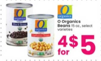 Albertsons O organics beans offer