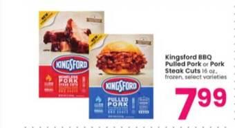 Albertsons Kingsford bbq pulled pork or pork steak cuts offer