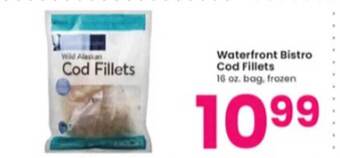 Albertsons Waterfront bistro cod fillets offer