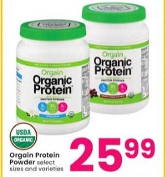Albertsons Orgain protein powder offer
