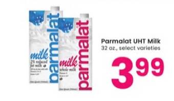 Albertsons Parmalat uht milk offer