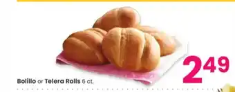 Albertsons Bolillo or telera rolls offer
