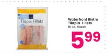 Albertsons Waterfront bistro tilapia fillets offer