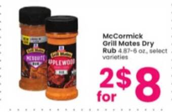 Albertsons Mccormick grill mates dry rub offer