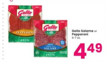 Albertsons Gallo salame or pepperoni offer