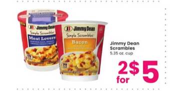Albertsons Jimmy dean scrambles offer