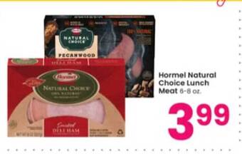 Albertsons Hormel natural choice lunch meat offer