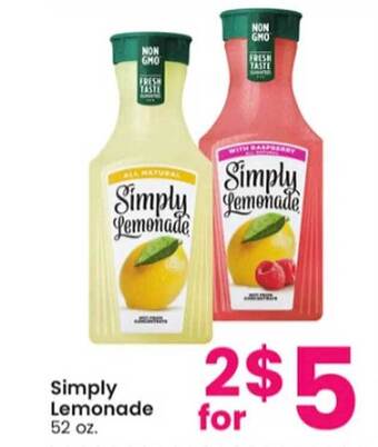 Albertsons Simply lemonade offer