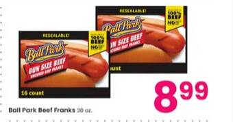 Albertsons Ball park beef franks offer