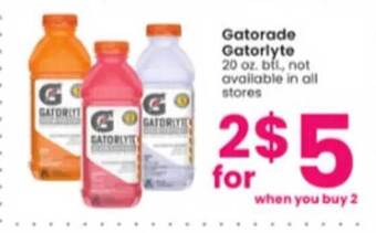 Albertsons Gatorade gatorlyte offer