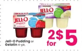 Albertsons Jell-o pudding or gelatin offer