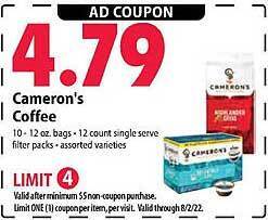 Festival Foods Cameron's coffee offer