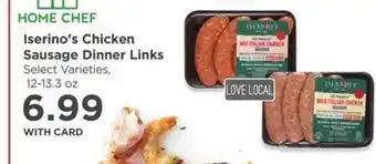 QFC Iserino's chicken sausage dinner links offer