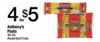 Jons International Anthony's pasta offer
