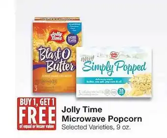 Market Street Jolly time microwave popcorn offer