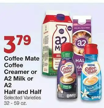 Market Street Coffee mate coffee creamer or a2 milk or a2 half and half offer