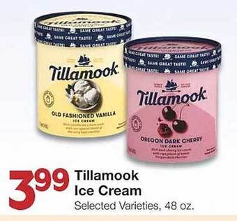 Market Street Tillamook ice cream offer