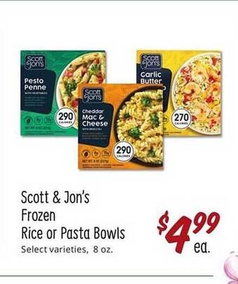 Sprouts Farmers Market Scott & jon's frozen rice or pasta bowls offer