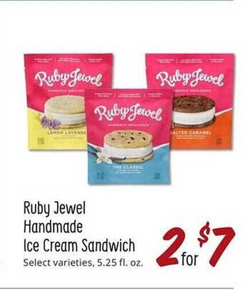 Sprouts Farmers Market Ruby jewel handmade ice cream sandwich offer