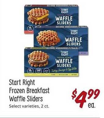 Sprouts Farmers Market Start right frozen breakfast waffle sliders offer