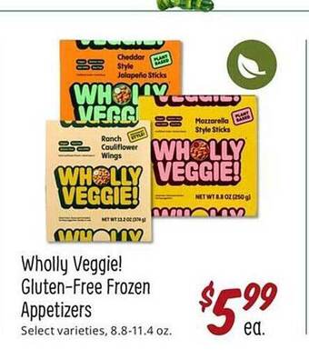 Sprouts Farmers Market Wholly veggie! gluten-free frozen appetizers offer