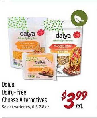 Sprouts Farmers Market Daiya dairy-free cheese alternatives offer