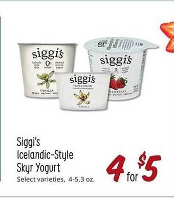 Sprouts Farmers Market Siggi's icelandic-style skyr yogurt offer