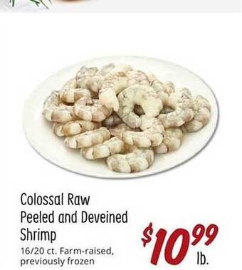 Sprouts Farmers Market Colossal raw peeled and deveined shrimp offer