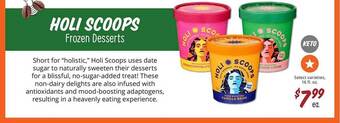 Sprouts Farmers Market Holi scoops frozen desserts offer