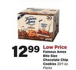Stater Bros Famous amos bite size chocolate chip cookies offer