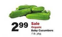 Stater Bros Organic baby cucumbers offer