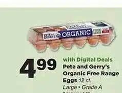 Stater Bros Pete and gerry's organic free range eggs offer