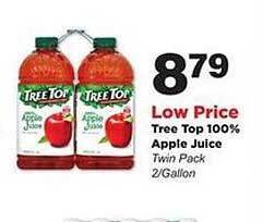 Stater Bros Tree top 100% apple juice offer