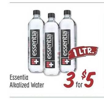 Sprouts Farmers Market Essentia alkalized water offer