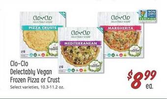 Sprouts Farmers Market Clo-clo delectably vegan frozen pizza or crust offer