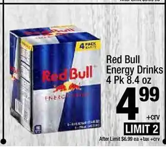 Super King Markets Red bull energy drinks 4 pk 8.4 oz offer