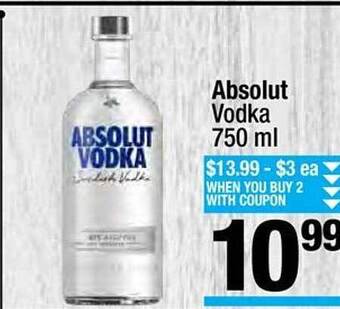 Super King Markets Absolut vodka offer