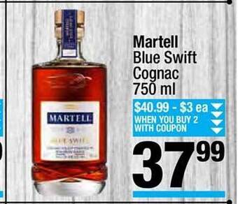 Super King Markets Martell blue swift cognac offer