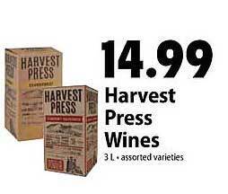 Harvest press wines