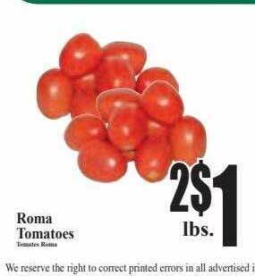 Baja Ranch Roma tomatoes offer