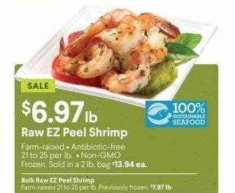 Raw ez peel shrimp