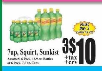 Baja Ranch 7up, squirt, sunkist offer