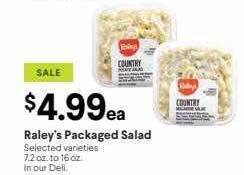 Bel Air Markets Raley's packaged salad offer