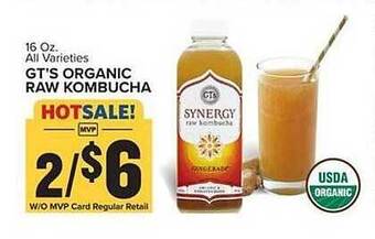 Food Lion Gt's organic raw kombucha offer